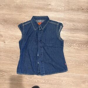 Vintage Samuel & Kevin Denim Jean Vest Y2K
